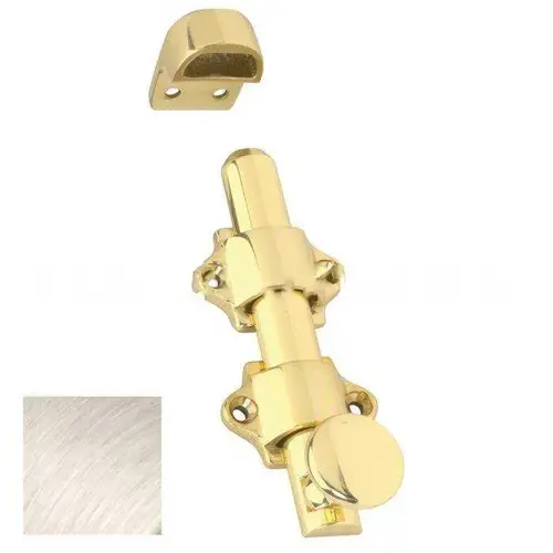 Solid Brass Dutch Door Bolt Satin Nickel Finish Solid Brass Dutch Door Bolt Satin Nickel Finish
