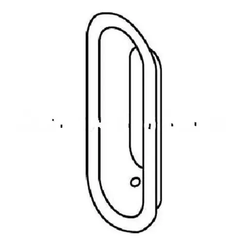 1-1/2" x 4" Flush Pull Satin Chrome Finish 1-1/2" x 4" Flush Pull Satin Chrome Finish