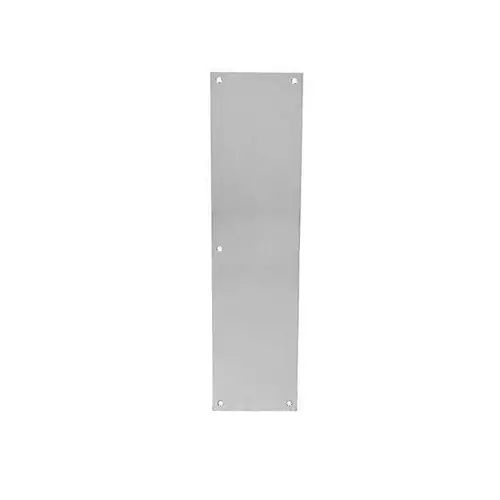 4" x 16" Square Corner Push Plate Healthy Hardware Steralloy Finish