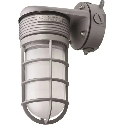 Contractor Select 1 Light Gray 120/277 Integrated LED Outdoor Vapor Tight Wall Lantern Sconce Contractor Select 1 Light Gray 120/277 Integrated LED Outdoor Vapor Tight Wall Lantern Sconce