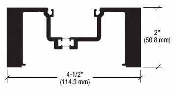CRL-U.S. Aluminum 1T5311115 Clear Anodized Heavy-Duty Vertical Mullion, Thermally Improved - 14'-6"