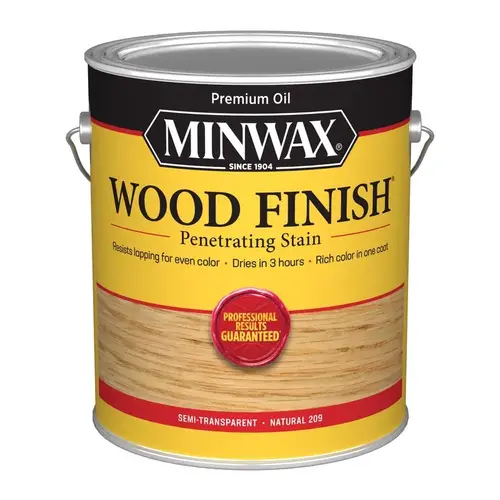 Penetrating Stain Wood Finish Semi-Transparent Natural Oil-Based 1 gal Natural Penetrating Stain Wood Finish Semi-Transparent Natural Oil-Based 1 gal Natural