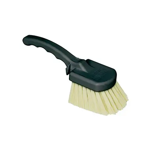 Gong Brush 3.25" W Medium Bristle 8.5" Plastic Handle Black/Beige