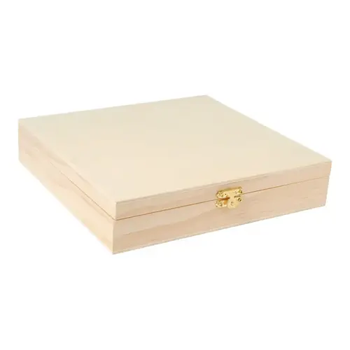 Cigar Box 1.7" H X 8.1" W X 8.3" L Natural Beige Wood Natural Cigar Box 1.7" H X 8.1" W X 8.3" L Natural Beige Wood Natural