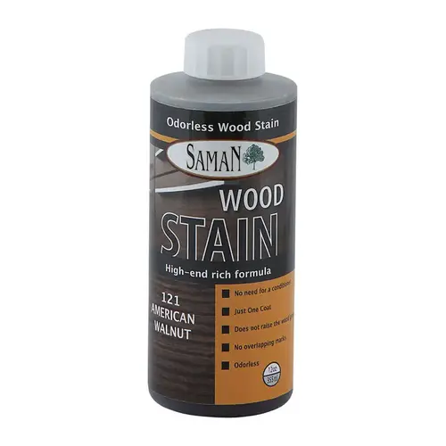 Wood Stain Semi-Transparent American Walnut Water-Based 12 oz American Walnut