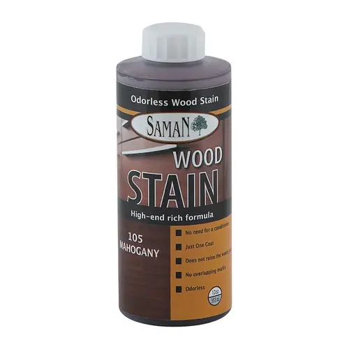 Wood Stain Semi-Transparent Mahogany Water-Based 12 oz Mahogany