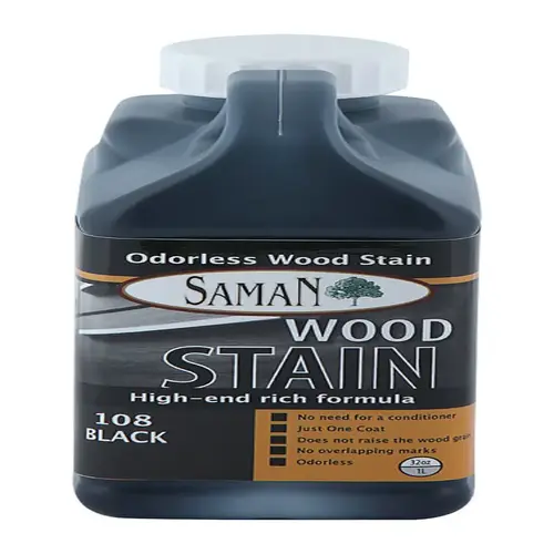 Wood Stain Semi-Solid Black Water-Based 32 oz Black