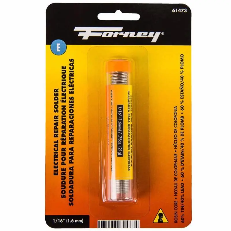 Forney Rosin Core Solder Wire 0.75 oz 0.06 D Tin/Lead 60/40 61473