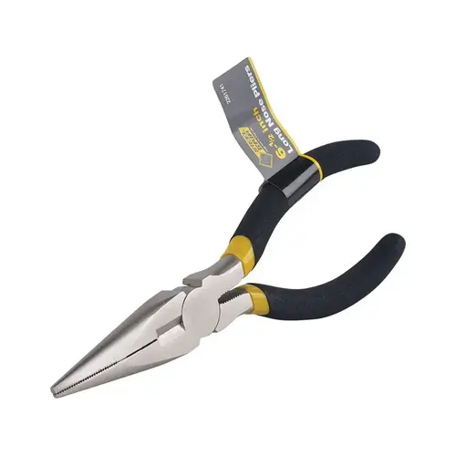 Long Nose Pliers 6-1/2" Carbon Steel Black/Yellow Long Nose Pliers 6-1/2" Carbon Steel Black/Yellow