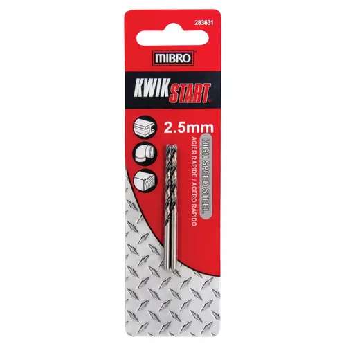 Drill Bit Set 2.5 mm X 2-3/8" L High Speed Steel Metric Polished Pair Drill Bit Set 2.5 mm X 2-3/8" L High Speed Steel Metric Polished Pair