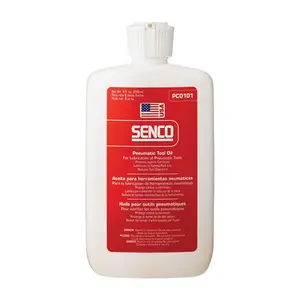 Senco PC0101 Pneumatic Tool Oil, 8 oz Bottle Light Amber/Transparent