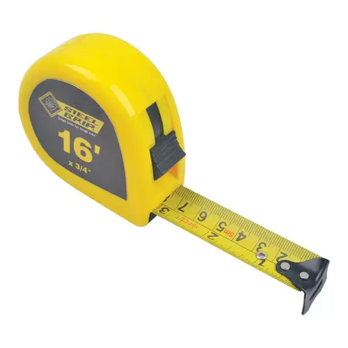 Tape Measure 16 ft. L X 0.75" W Black/Yellow Tape Measure 16 ft. L X 0.75" W Black/Yellow