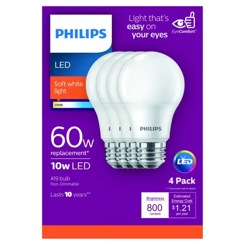 LED Bulb A19 E26 (Medium) Soft White 60 Watt Equivalence Frosted LED Bulb A19 E26 (Medium) Soft White 60 Watt Equivalence Frosted
