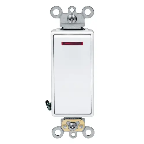 Illuminated Rocker Switch 20 amps Single Pole Single Pole White White Illuminated Rocker Switch 20 amps Single Pole Single Pole White White