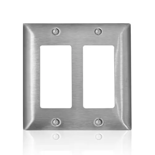 Wall Plate C-Series Stainless Steel 2 gang Metal Decora/GFCI Stainless Steel Wall Plate C-Series Stainless Steel 2 gang Metal Decora/GFCI Stainless Steel