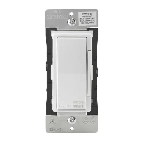 Fan Control Decora Smart 1.5 amps WiFi White White Fan Control Decora Smart 1.5 amps WiFi White White