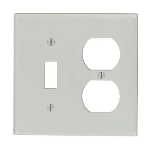 Wall Plate Gray 2 gang Thermoset Plastic Duplex/Toggle Gray Wall Plate Gray 2 gang Thermoset Plastic Duplex/Toggle Gray