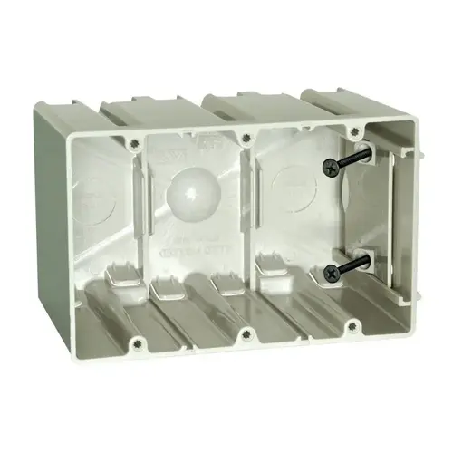 Outlet Box SliderBox 61 cu in Rectangle Polycarbonate 3 gang Beige Beige