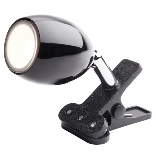 Mini Clip-On Lamp Joe 4" Black Black