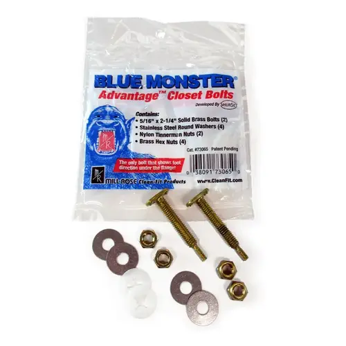 5/16 In. x 2-1/4 In. Advantage Closet Bolt Kit 5/16 In. x 2-1/4 In. Advantage Closet Bolt Kit