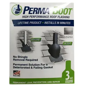 Perma-Boot 312-3N1 BLK 5516 Roof Flashing Repair System, Plastic Black