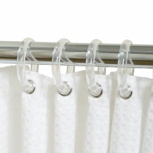 Shower Curtain Rings Clear Plastic Clear