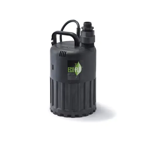 Submersible Utility Pump 1/2 HP 3180 gph Thermoplastic Switchless Switch Submersible Utility Pump 1/2 HP 3180 gph Thermoplastic Switchless Switch