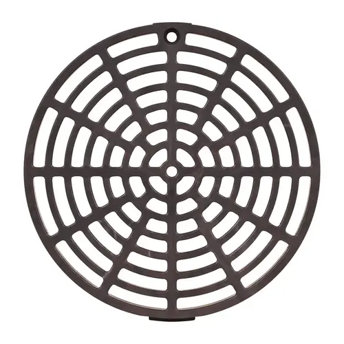 Floor Drain Strainer 6-1/8" Natural Gray Round PVC Natural