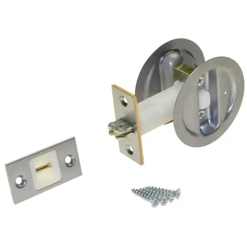 Pocket Door Privacy Lock Satin Nickel Silver Steel Satin Nickel Pocket Door Privacy Lock Satin Nickel Silver Steel Satin Nickel
