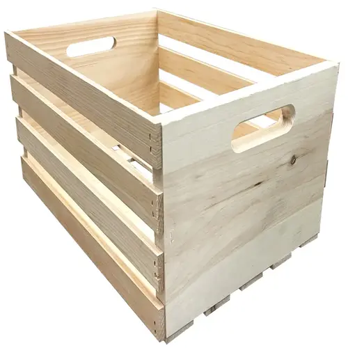 Storage Crate 9.56" H X 12.5" W X 18" D Natural Natural - pack of 3 Storage Crate 9.56" H X 12.5" W X 18" D Natural Natural - pack of 3