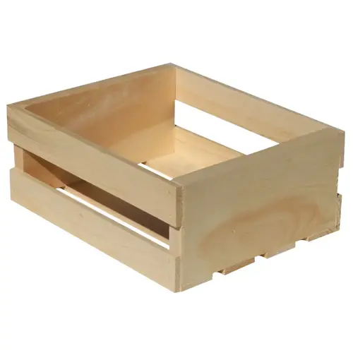 Storage Crate 4.75" H X 9.625" W X 11.75" D Natural Natural - pack of 4 Storage Crate 4.75" H X 9.625" W X 11.75" D Natural Natural - pack of 4