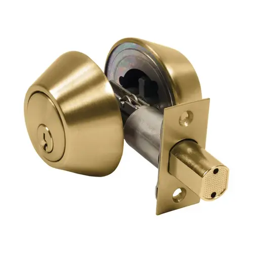Double Cylinder Deadbolt Polished Brass Brass Polished Brass Double Cylinder Deadbolt Polished Brass Brass Polished Brass