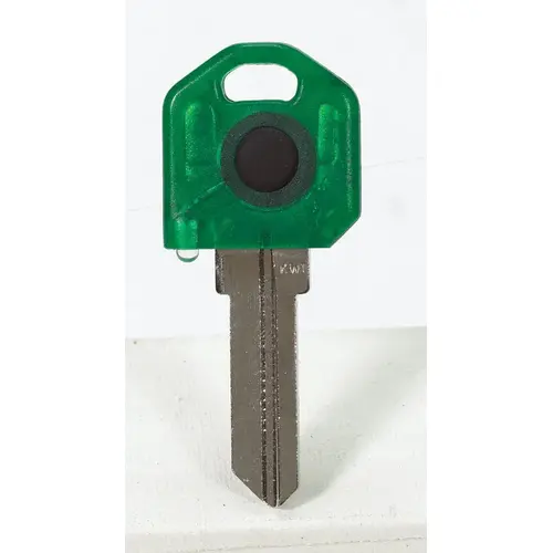 Key Blank w/Flashlight Keylights House Single For Kwikset KW1/Weiser WR3 and WR5 Green/Silver