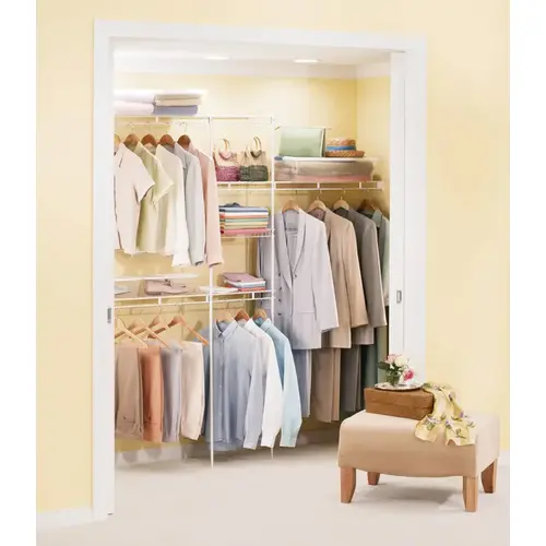 Wardrobe Organizer 49.1" H X 13.8" W X 2.8" L Steel White Wardrobe Organizer 49.1" H X 13.8" W X 2.8" L Steel White