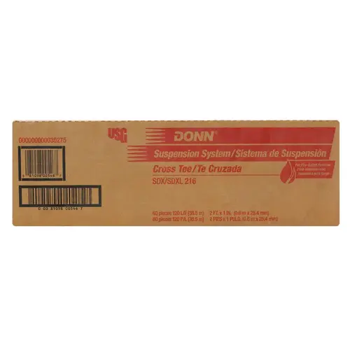 Cross Tee SDX/SDXL216 1" L X 24" W White - pack of 60