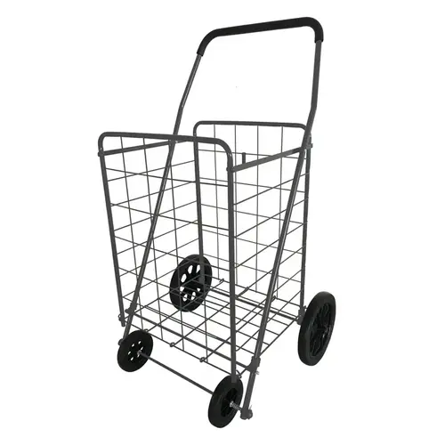 Shopping Cart 40.6" H X 21.7" W X 24.4" L Gray Collapsible Shopping Cart 40.6" H X 21.7" W X 24.4" L Gray Collapsible