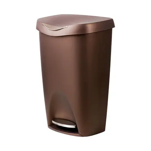 Trash Can Brim 13 gal Bronze Plastic Step On Bronze