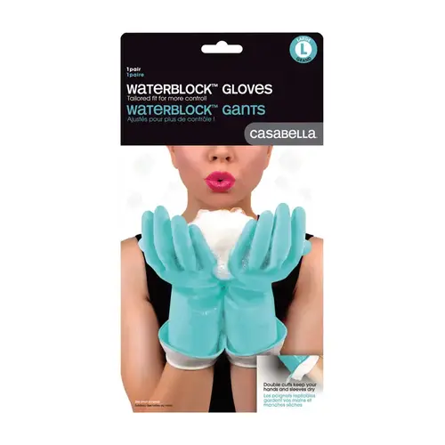 Gloves WaterBlock Unisex Indoor/Outdoor Cleaning Blue L Blue Gloves WaterBlock Unisex Indoor/Outdoor Cleaning Blue L Blue