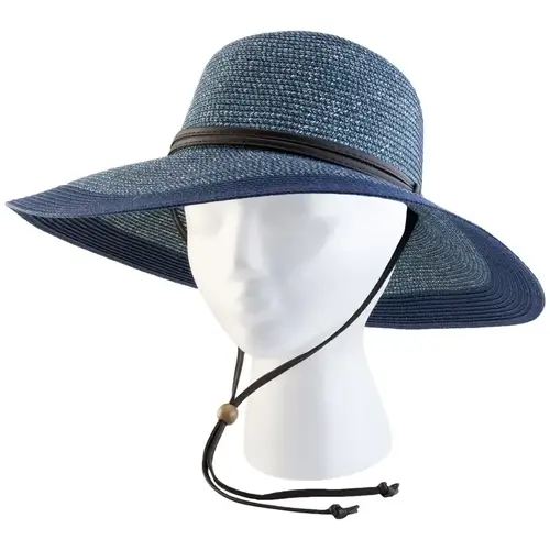 Women's Sun Hat Braided Blue/Grey M Blue/Grey