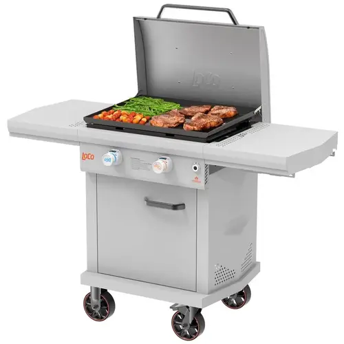 Outdoor Griddle with Hood 2 Burner Liquid Propane Gray Gray Outdoor Griddle with Hood 2 Burner Liquid Propane Gray Gray