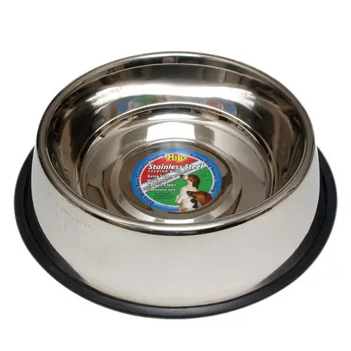 Pet Dish Silver Plain Stainless Steel 96 oz For Dog Silver Pet Dish Silver Plain Stainless Steel 96 oz For Dog Silver