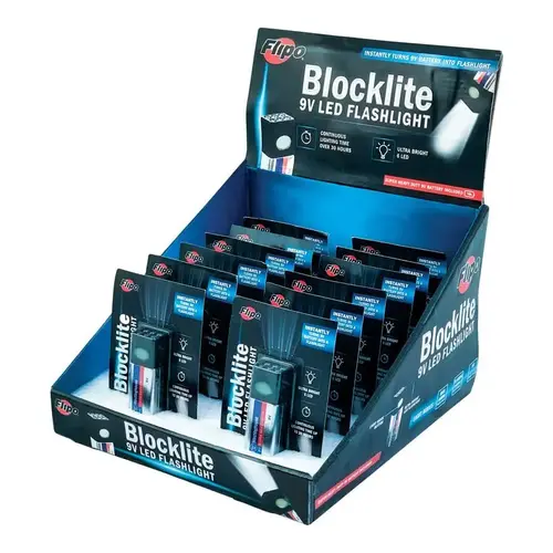 Flashlight Black LED 9V Battery Black Flashlight Black LED 9V Battery Black