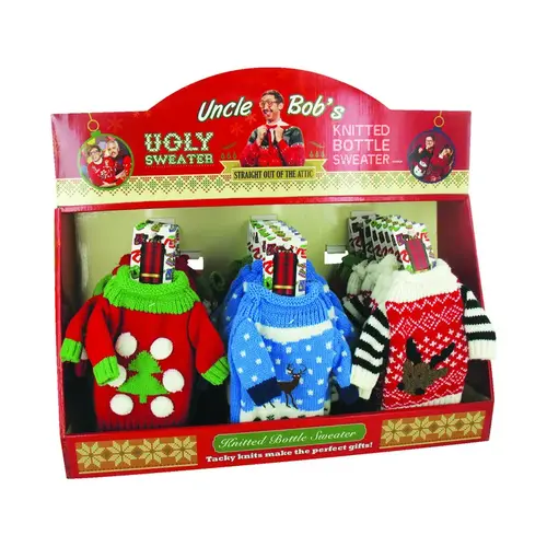 Ugly Bottle Sweater Christmas Polyester Multicolored