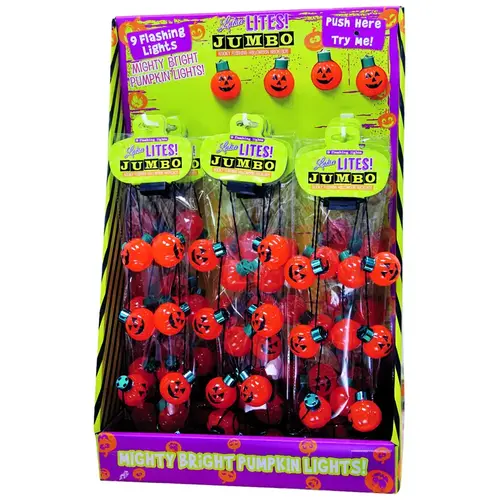 Light Up Pumpkin Necklace Lotsa Lights Halloween Jumbo Metal/Plastic Light Up Pumpkin Necklace Lotsa Lights Halloween Jumbo Metal/Plastic