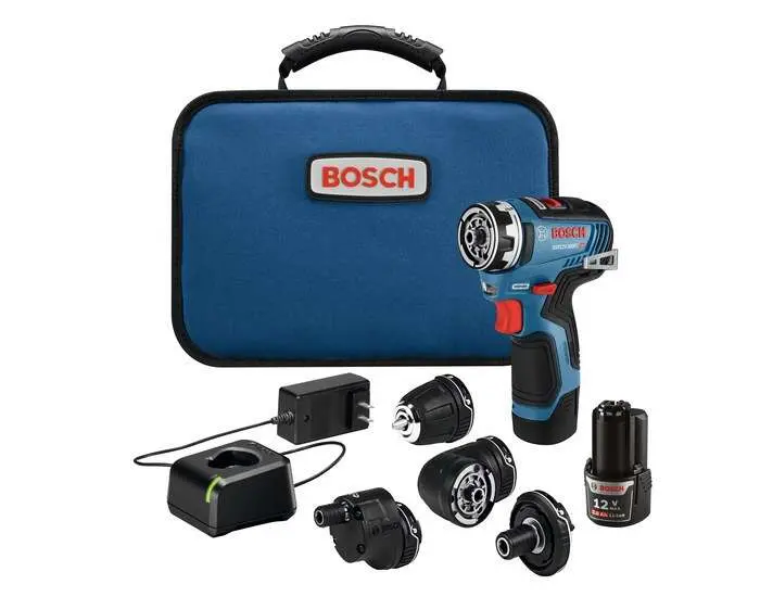 Bosch Cordless 5-In-1 Drill 12V MAX Chameleon 1/4 Brushless Kit (Battery & Charger) GSR12V-300FCB22 Bosch Cordless 5-In-1 Drill 12V MAX Chameleon 1/4 Brushless Kit (Battery & Charger) GSR12V-300FCB22