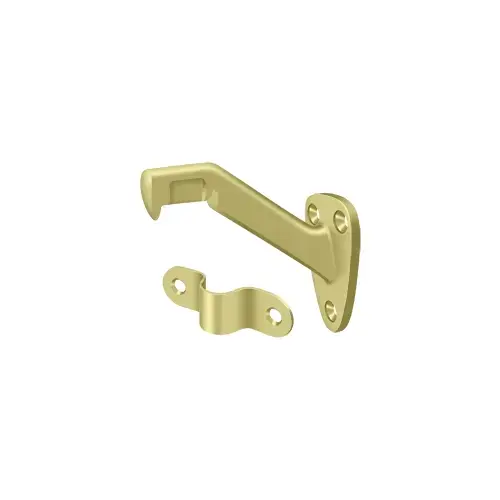 Handrail Brackets, 3-3/8" Projection in Unlacquered Brass