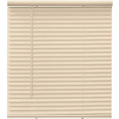 TruTouch Alabaster Cordless Light Filtering Vinyl Mini Blinds with 1 in. Slats 30 in. W x 48 in. L