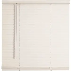 Champion 527337 TruTouch White Cordless Light Filtering Vinyl Mini Blinds with 1 in. Slats 23 in. W x 36 in. L