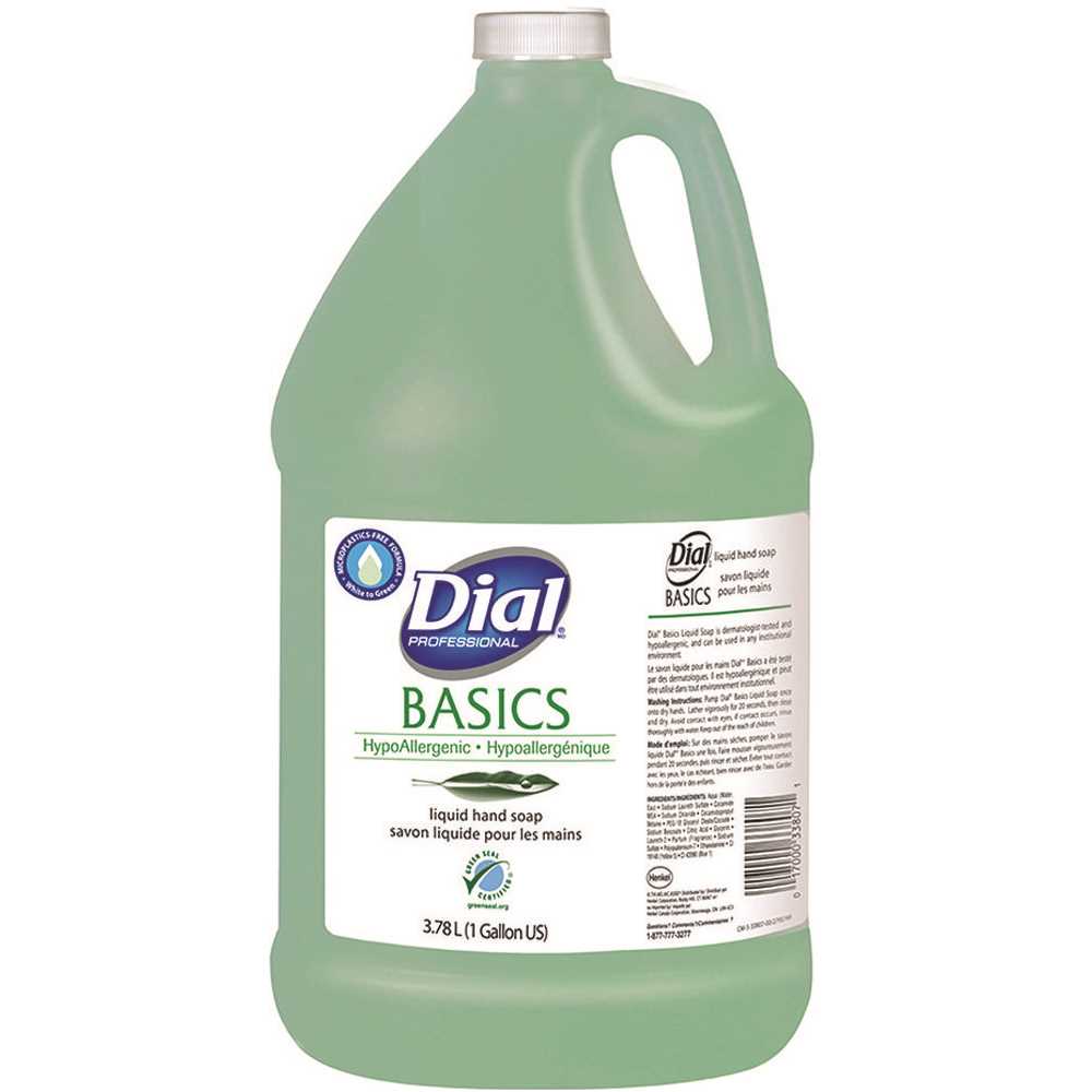 DIAL 00017000338071 1 Gal. Basics Hypoalergenic Liquid Hand Soap Green - pack of 4