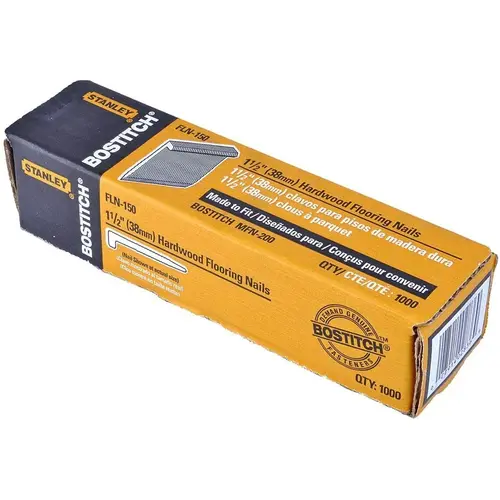 L-Cleat Nail, 1-1/2 in L, 16 Gauge, Steel - pack of 1000 L-Cleat Nail, 1-1/2 in L, 16 Gauge, Steel - pack of 1000